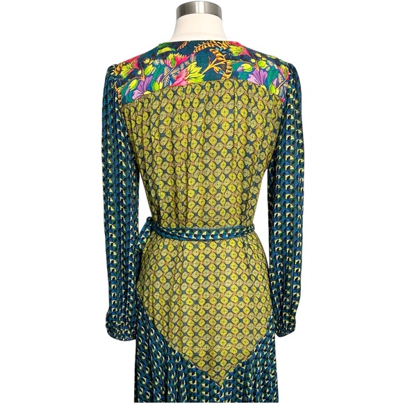 Anthropologie Bl^nk Romalie Printed Wrap Dress Size M - Picture 12 of 16
